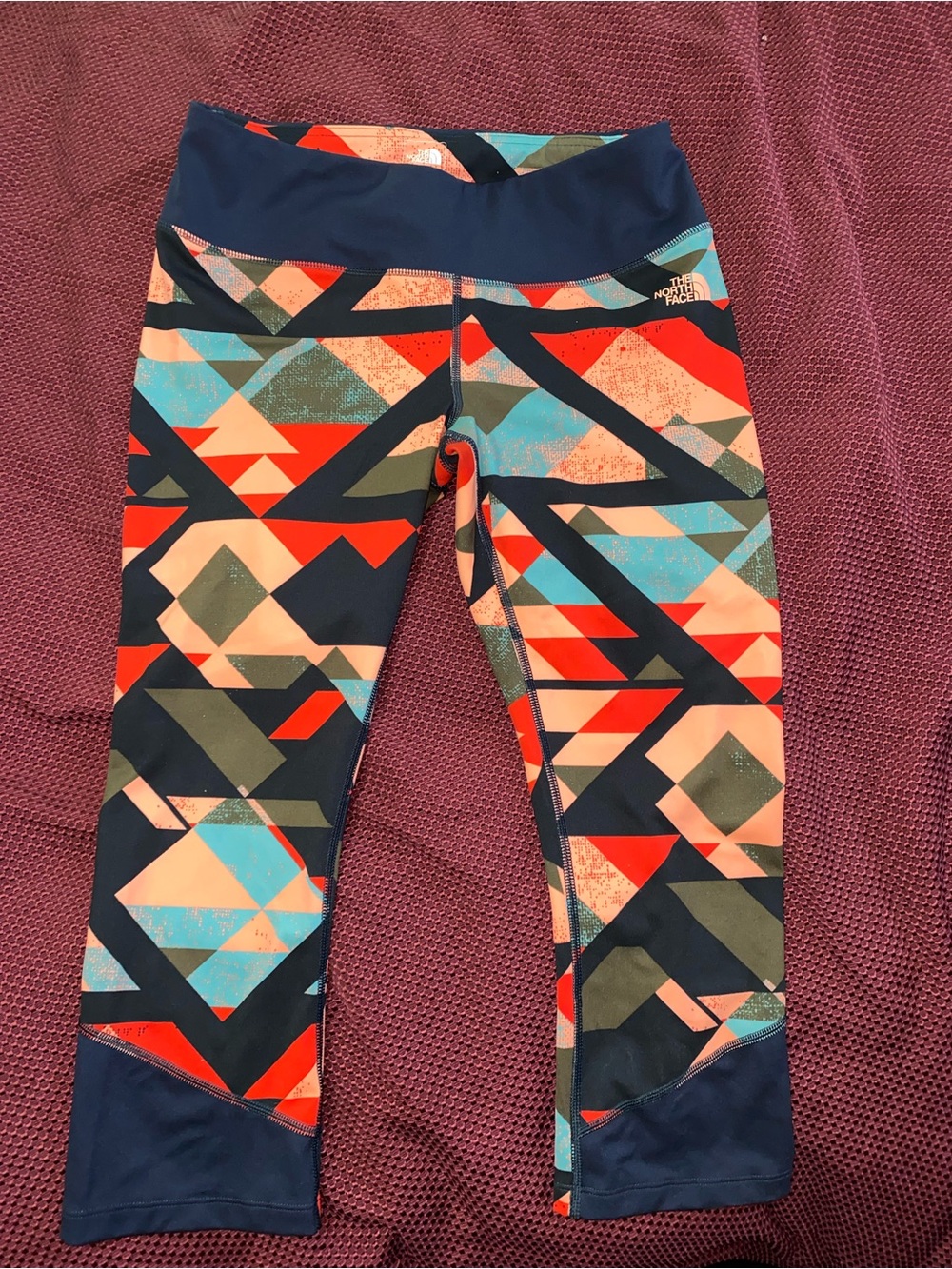 The North Face Navy Multi Geometric Capri Leggings